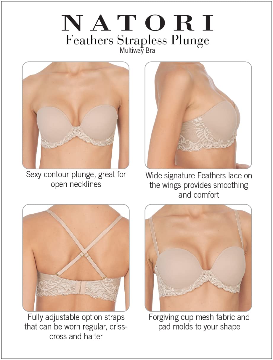 Natori Women's Feathers Strapless Plunge Multiway - Image 8